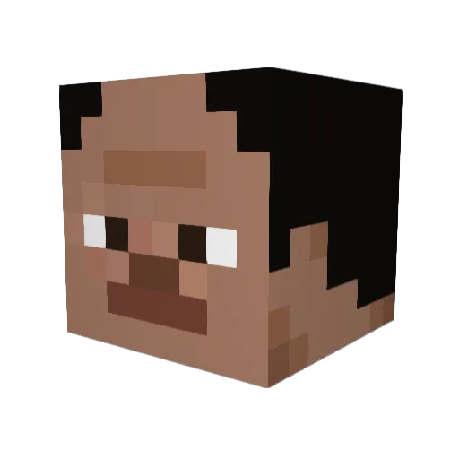 ElishotzMan Minecraft avatar head, 3D render