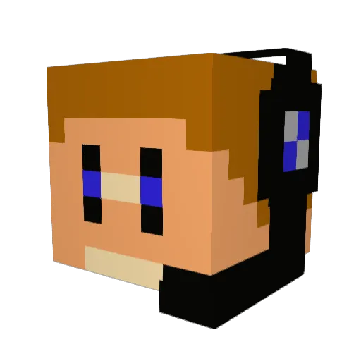 Elit3 Minecraft avatar head, 3D render