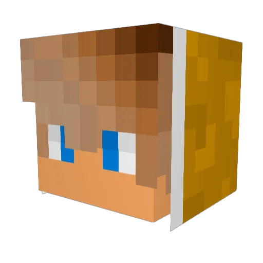 ElitaGames Minecraft avatar head, 3D render
