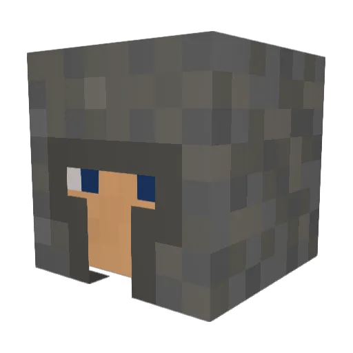 EliteEwker Minecraft avatar head, 3D render