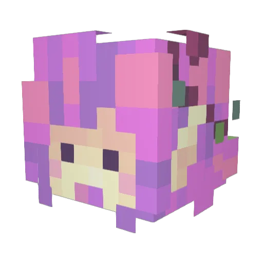 EliteGamerGirll Minecraft avatar head, 3D render