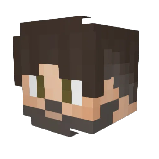 EliteIAm Minecraft avatar head, 3D render