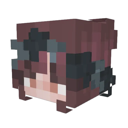 EliteMonica Minecraft avatar head, 3D render