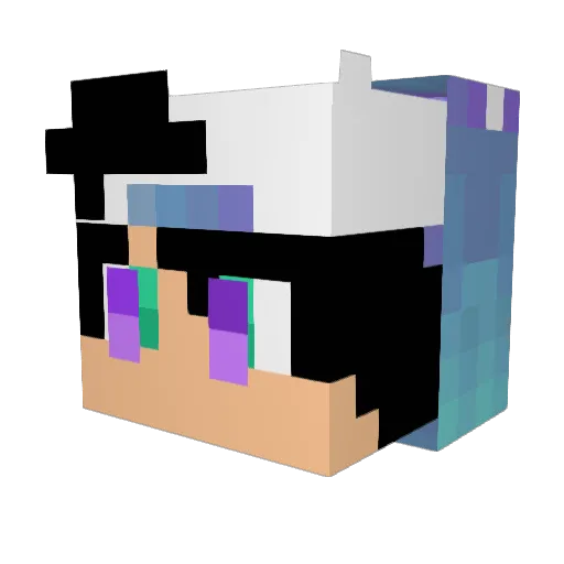 EliteXRainy Minecraft avatar head, 3D render