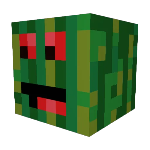 Elite_Melon Minecraft avatar head, 3D render