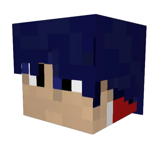 Elitetung Minecraft avatar head, 3D render