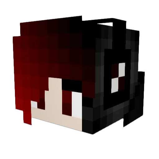 Elitetungt Minecraft avatar head, 3D render