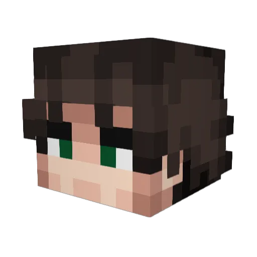Elithralith Minecraft avatar head, 3D render