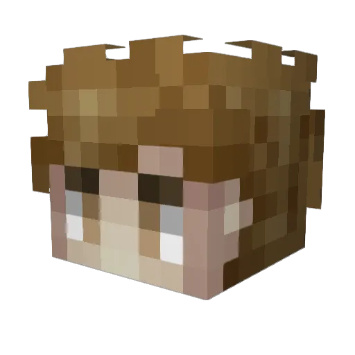 Elitiman Minecraft avatar head, 3D render