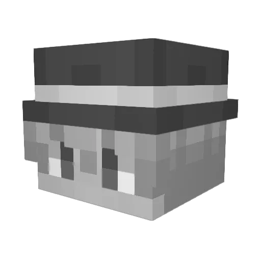 Elitive Minecraft avatar head, 3D render