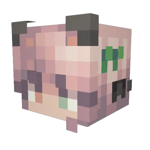 Elittleone Minecraft avatar head, 3D render