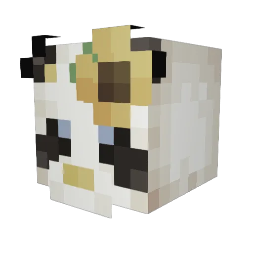 Elivdk Minecraft avatar head, 3D render