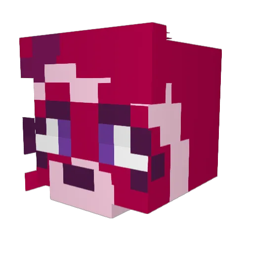 Eliverses Minecraft avatar head, 3D render