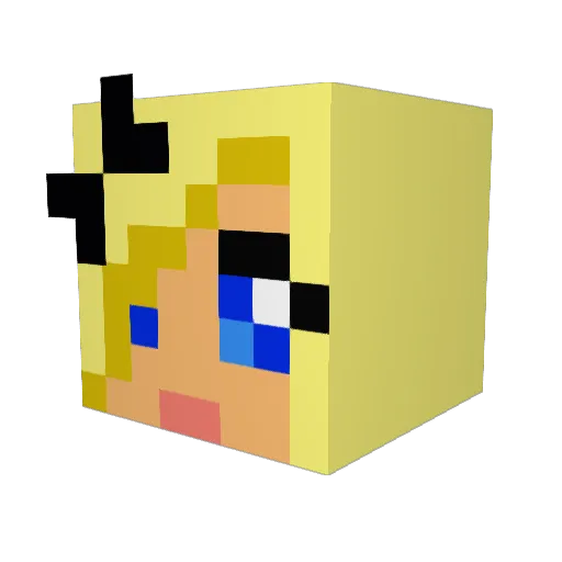 Elivira342 Minecraft avatar head, 3D render