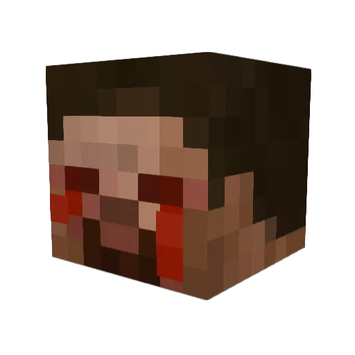 ElivixD Minecraft avatar head, 3D render