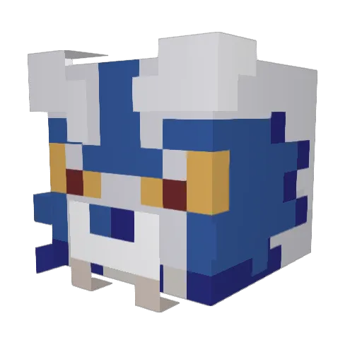 Elivoce Minecraft avatar head, 3D render