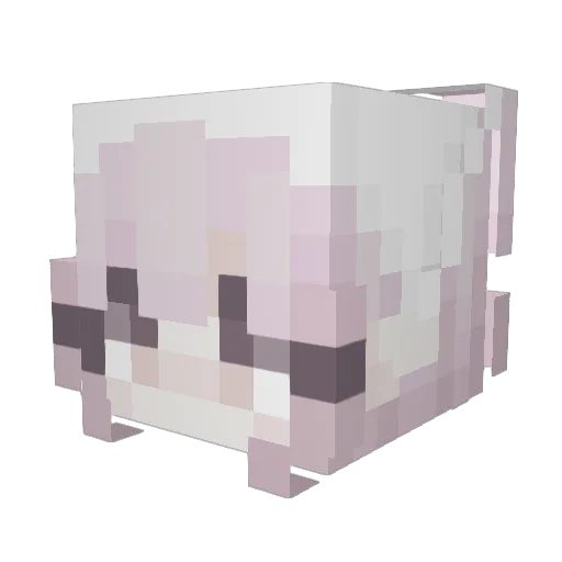 Elivy Minecraft avatar head, 3D render