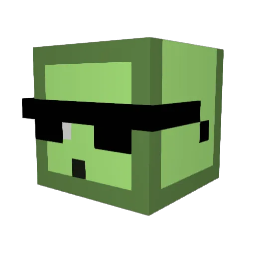 Elix00 Minecraft avatar head, 3D render