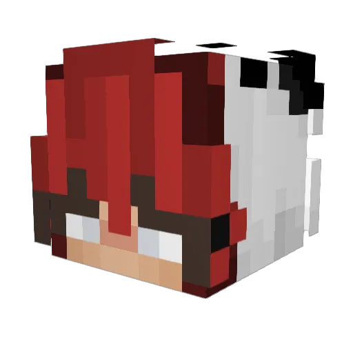 Elixard Minecraft avatar head, 3D render