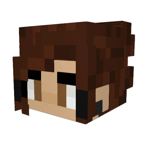 ElixerAlix Minecraft avatar head, 3D render