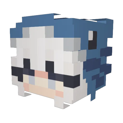 Elixer_Playz Minecraft avatar head, 3D render