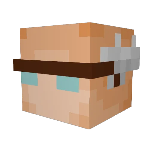 Elixirous Minecraft avatar head, 3D render