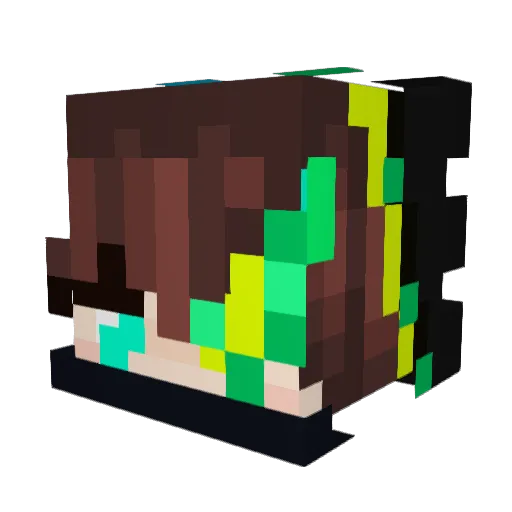 Elixs009 Minecraft avatar head, 3D render
