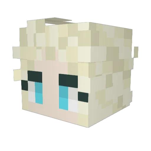 Eliza06 Minecraft avatar head, 3D render