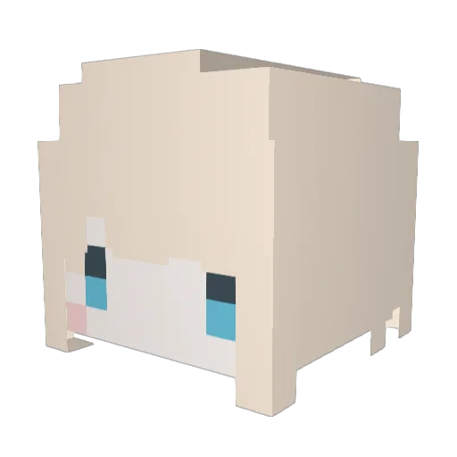 Eliza869 Minecraft avatar head, 3D render