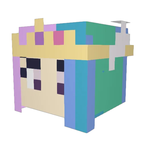 ElizabethDysart Minecraft avatar head, 3D render