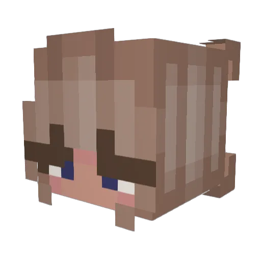 ElizabethEliza Minecraft avatar head, 3D render