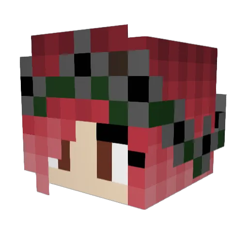 ElizabethIsTrash Minecraft avatar head, 3D render