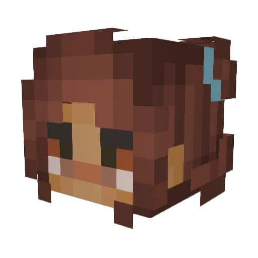 ElizabethKathryn Minecraft avatar head, 3D render