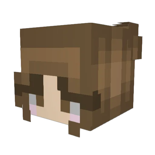 ElizabethN Minecraft avatar head, 3D render