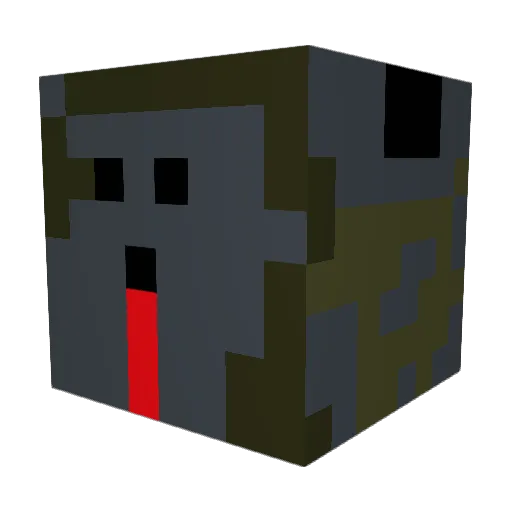 ElizabethReb Minecraft avatar head, 3D render