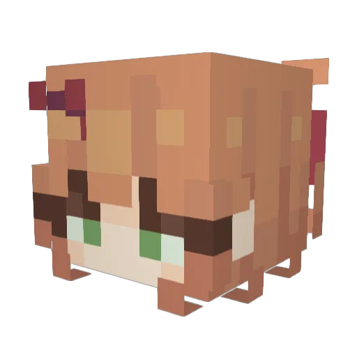 Elizabeth_Abby Minecraft avatar head, 3D render