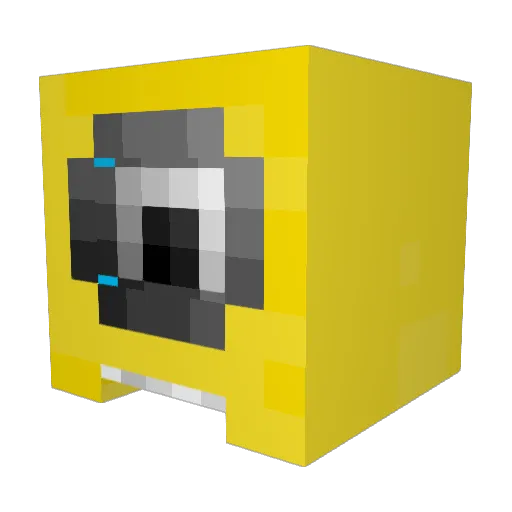 Elizabeth_minion Minecraft avatar head, 3D render