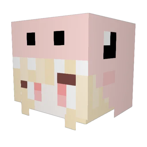 Elizabethsssssss Minecraft avatar head, 3D render