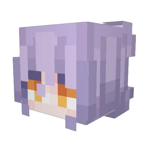 Elizahbeth Minecraft avatar head, 3D render