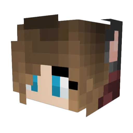 ElizeFox Minecraft avatar head, 3D render