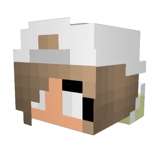 ElizebethStar Minecraft avatar head, 3D render