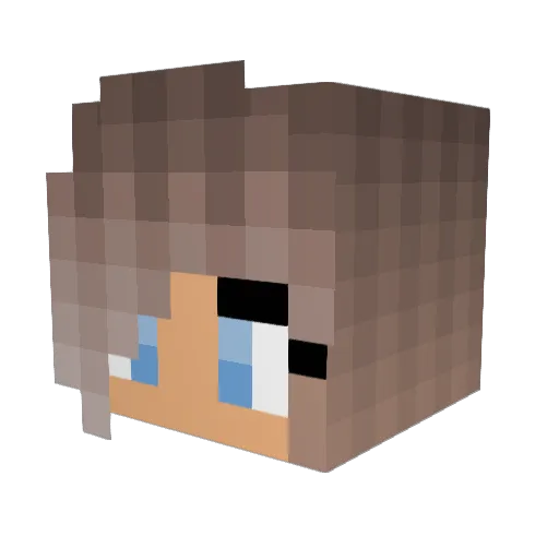 Elizeta Minecraft avatar head, 3D render