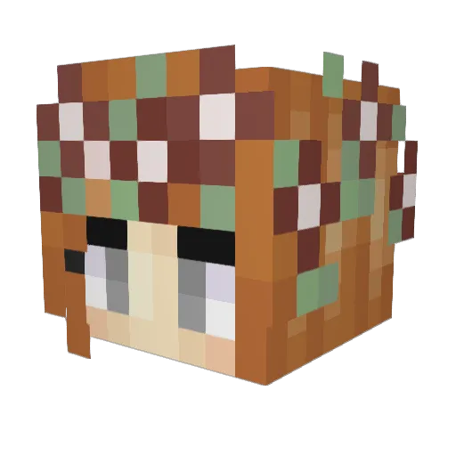Elizqbeth Minecraft avatar head, 3D render
