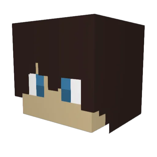 Elizz1 Minecraft avatar head, 3D render