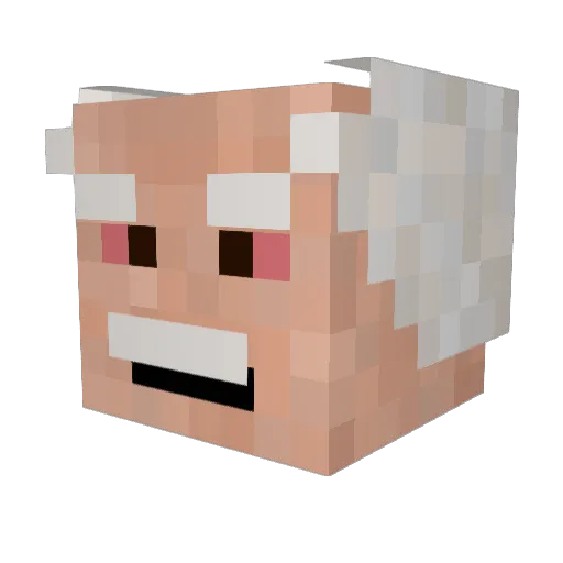EljaicK Minecraft avatar head, 3D render
