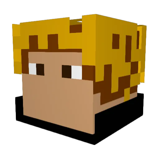 Eljoint Minecraft avatar head, 3D render