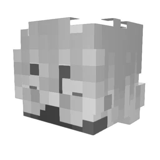 Eljusch Minecraft avatar head, 3D render