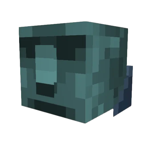 ElkTheHuman Minecraft avatar head, 3D render