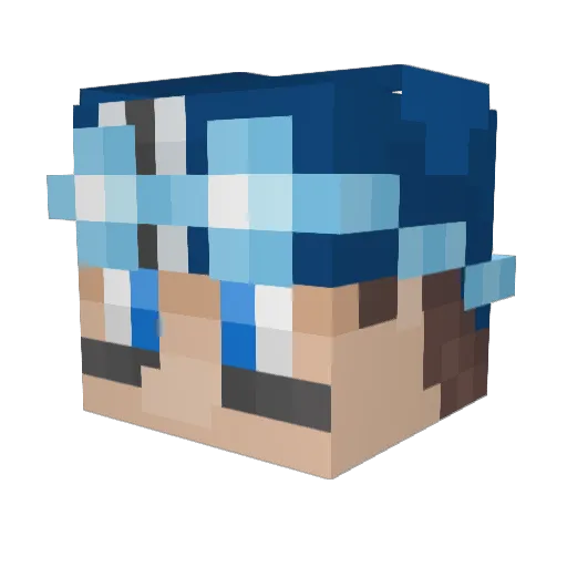 Elkan1 Minecraft avatar head, 3D render