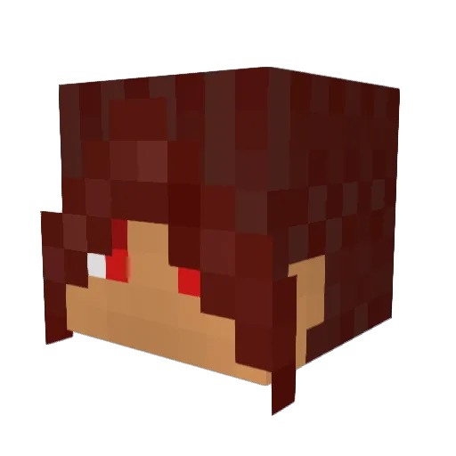 Elkaran Minecraft avatar head, 3D render
